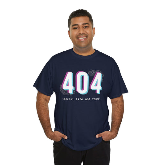 404 Error - Trendy Graphic Tee for Tech Lovers | Unisex Heavy Cotton Tee